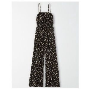 American Eagle, Floral Ring Front Jumpsuit, Large